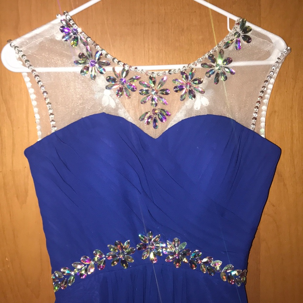 Deep blue homecoming / prom dress